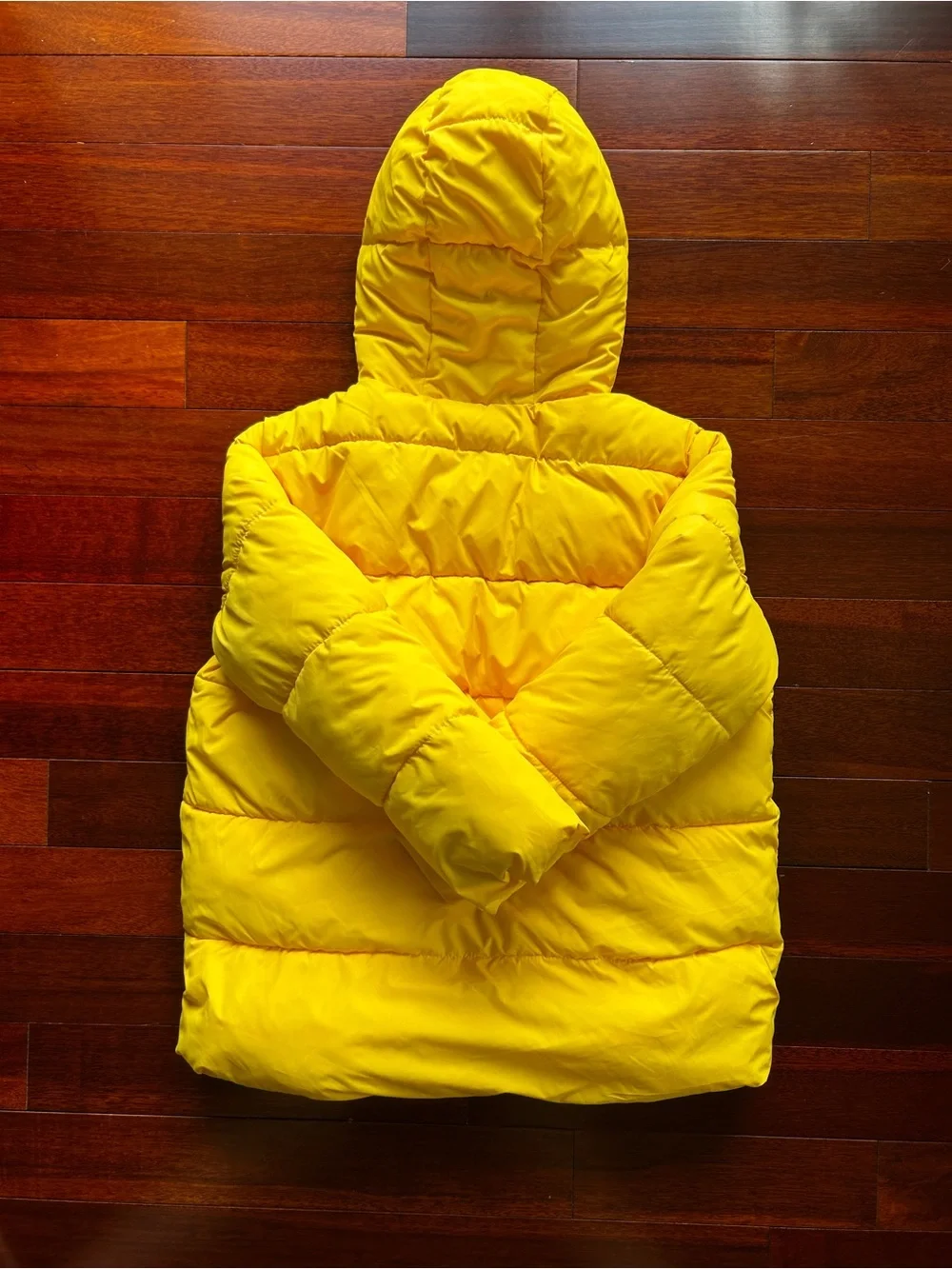 GAP Kids Bright Yellow Hooded Puffer Jacket